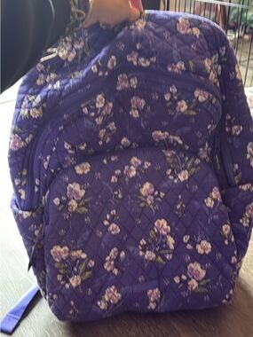 Vera Bradley Purple Floral Quilted Backpack